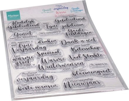 Marianne Design • Clear Stamps Wensen voor u