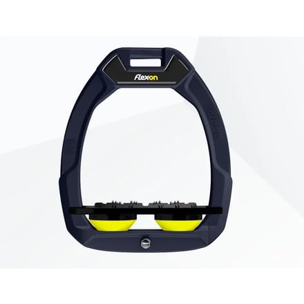 Ruitersveiligheidsbeugels Plat Ultra Grip Marine/Zwart/Geel Flex-On Safe-On