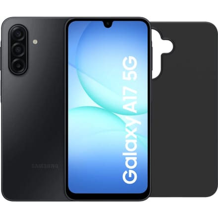 Samsung Galaxy A17 128GB Zwart 5G + BlueBuilt Back Cover Zwart