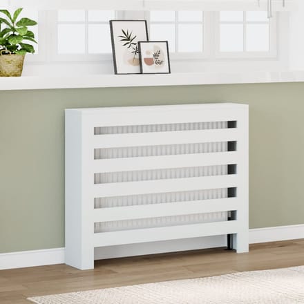 vidaXL Radiatorafdekking Wit 104 x 20 x 82 cm Bewerkt hout