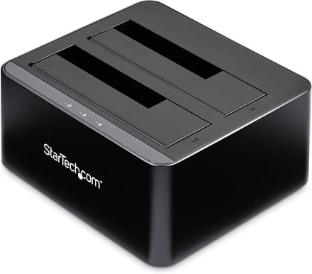Dockingstation voor 2x 2.5/3.5 inch SATA SSD's en HDD's met USB 3.0