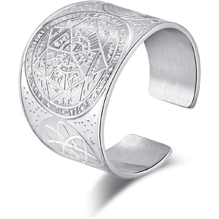 Titanium Stalen Ring met Verstelbare Maat Vintage Antiek Handgemaakte Sieraden 10 #(opening adjustable) gray
