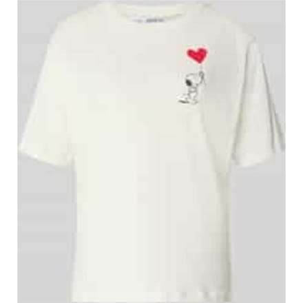 T-shirt met motiefprint en ronde hals