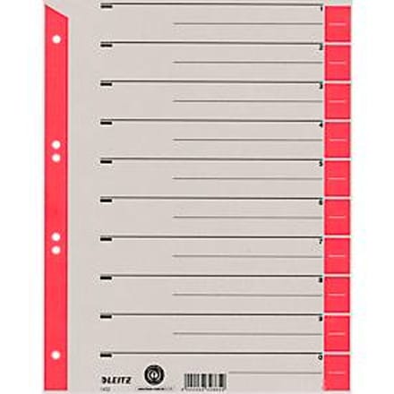 LEITZ® scheidingsbladen A4 1652, gebruik naar eigen inzicht, 100 stuks, rood