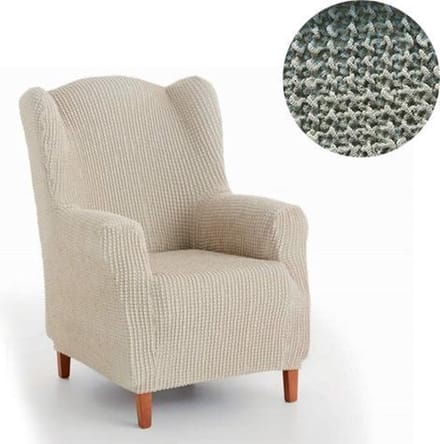 Milos meubelhoezen - Hoes voor oorfauteuil - 70-100cm - Lichtgrijs