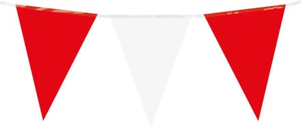 Vlaggenlijn | PE | Kleur: Rood en wit | Lengte: 10 meter