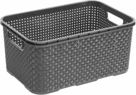 BranQ - Universele Rotan Mand - Home essential - 7L - Kunststof - Antraciet