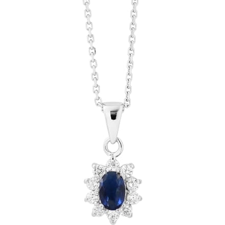 Ketting "Sapphire" zilveren sieraden 925 - Kate