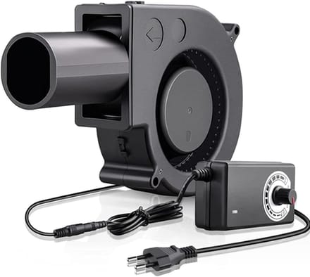 Allecto - Radiaalventilator - Koelventilator - Draagbaar en Efficiënt - 12 V en 220 V - Ventilator voor Open Haard - Geschikt voor Binnen en...