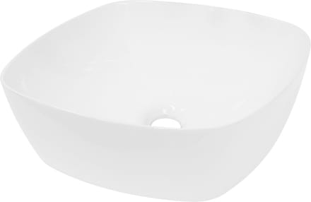 Ronde wastafel zonder overloop Ø 40,5x14 cm Wit keramiek LuxeBath