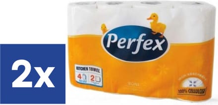 Perfex Keukenrol 2-laags - 2 x 4 stuks