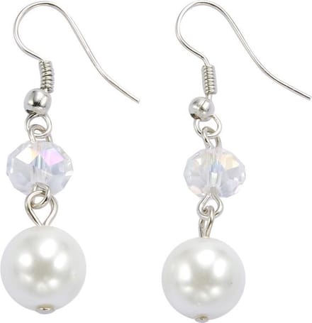 Behave - Oorhangers dames - Parel kristal - Bruids elegantie