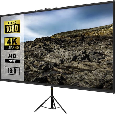 Projectiescherm - Beamerscherm - Buitenfilmscherm - 203 cm - Uitrekbaar