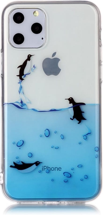 Peachy Pinguin hoesje TPU case geschikt voor iPhone 11 Pro - Transparant