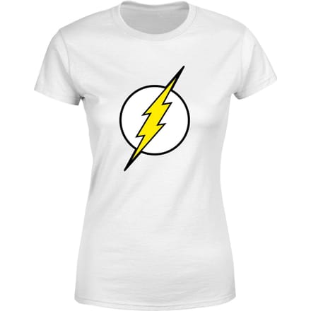 Justice League Flash Logo Women's T-Shirt - White - XL