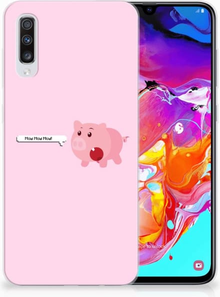 Samsung Galaxy A70 Telefoonhoesje met Naam Pig Mud