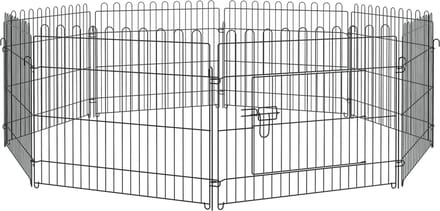 PawHut - Puppyhek - Vergrendelbare grendel - roestbestendig - 8 Grille