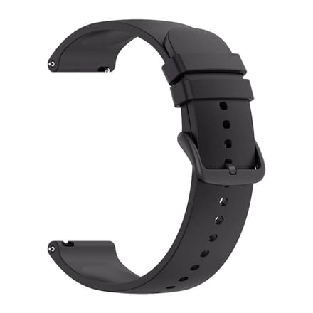 Siliconen Horlogebandje 20MM - Heren en dames - Zwart - SEVEND®