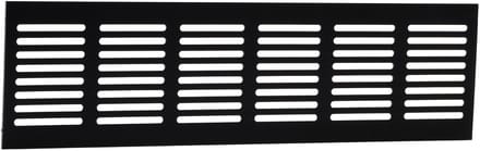 VoorVentilatie aluminium plintrooster - 300 x 80 mm - zwart
