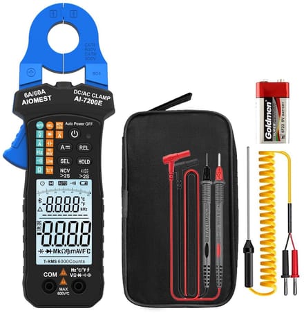 Digitale Multimeter 6000 Counts Clamp Meter voor AC/DC Spanning en Stroom met Grote LCD