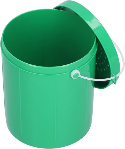 Visaas emmer - Aas container - Buiten vissen - Ademend deksel ontwerp - 12x10x9cm - Groen