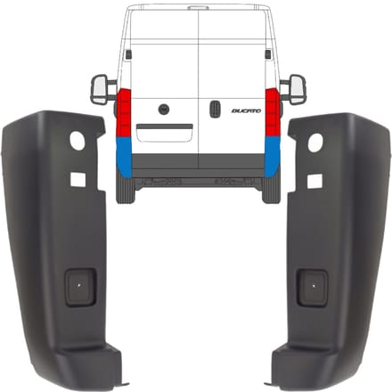 Achterbumper hoek voor Peugeot Boxer 2006-2018 / Set