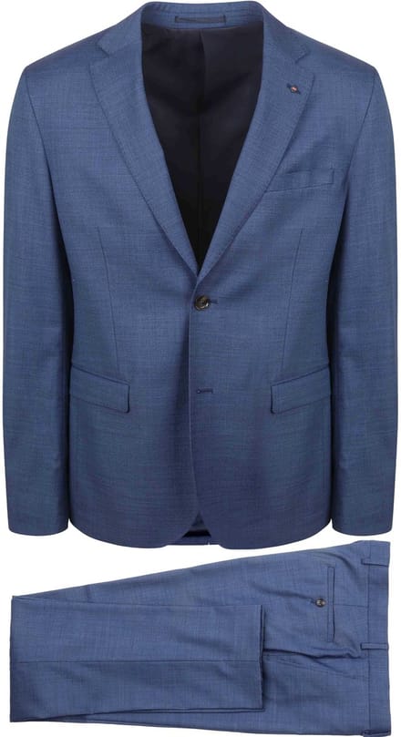 Suitable Toulon Kostuum Wol Blauw - Maat 48 - Heren