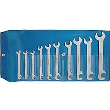 Gedore set dubbele steeksleutels 8-0100, 10-delig, SW 5-13 mm, CV-staal, kort, zeskant