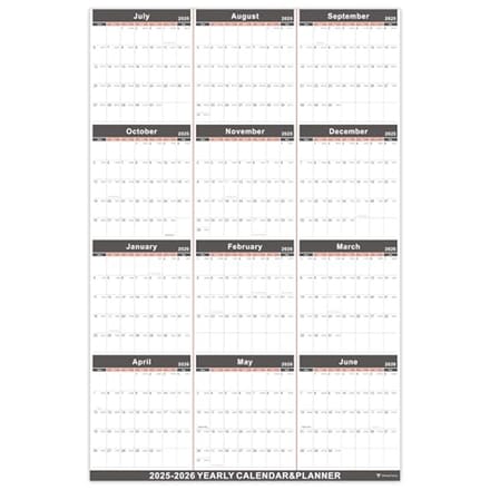 Jaarkalender 2025-2026 XL - Wandkalender met Dikke Pagina's