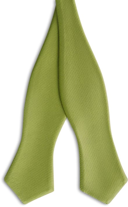 Zeegroene Zelfbinder Grosgrain Vlinderdas met Ruitvormige Punt