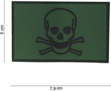 101 Inc Embleem 3D Pvc Skull And Bones  10070