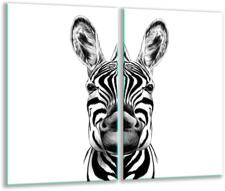 TMK ArtDeko Serie - Snijplank - 30x52 - Glas - Zebra Motief