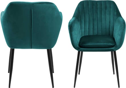 Sohome Eetkamerstoel 'Albin' Velvet, kleur Bottle Green