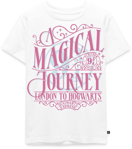 Harry Potter Perron 9 ¾ Ontwerp In Roze & Blauw Premium T Shirt Kinderen