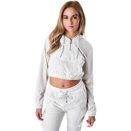 Sweatshirt capuchon court fluwelen vrouw Project X Paris