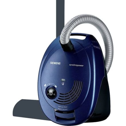 Siemens VS06A111 SynchroPower Stofzuiger met zak – Compact – 600 W – 4L stofzak – Blauw/Zwart