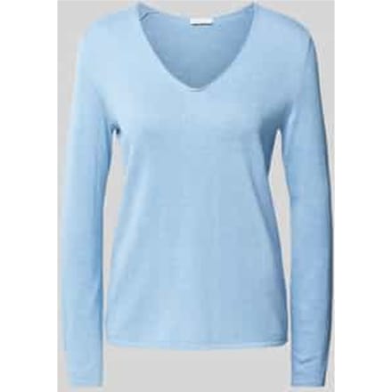 Tom Tailor - Gebreide trui met V-hals - Maat S - sea blue melange