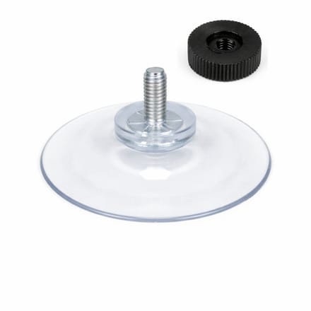 40mm Transparante Zuignap met Schroefdraad + Zwarte Kartelmoer - type: GZ-463-ZM