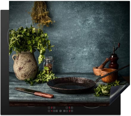 Dailygoods- Inductiekookplaat Beschermer 60x52 cm - Antislip Mat - Keuken Decoratie - Functioneel Design - Stijlvolle Afdekplaat - Modern Keukenaccessoire - Keukenmat