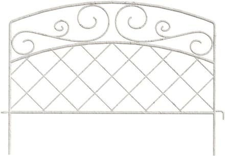 Tuinrand Metaal - Bloembakrand Decoratie - Tuin Decoratie - Scroll Ontwerp - 45x40 cm - Bronskleurig