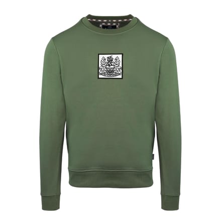 Aquascutum Heren geribbeld sweatshirt (Militair Groen)