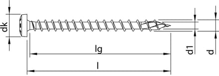 HECO TOPIX-Plus spaanplaatschroef 3,5x30mm - cilinderkop - RVS - voldraad - T 20 - 61981 (Per 200 stuks)
