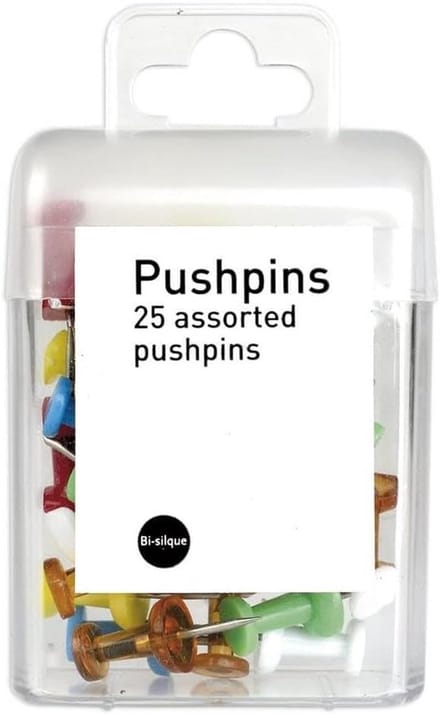 Set ronde punaises voor prikbord - Assortiment kleuren