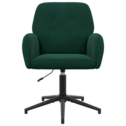 vidaXL - Draaistoel - 54 - x - 55 - x - 90 - cm - Donkergroen - fluweel