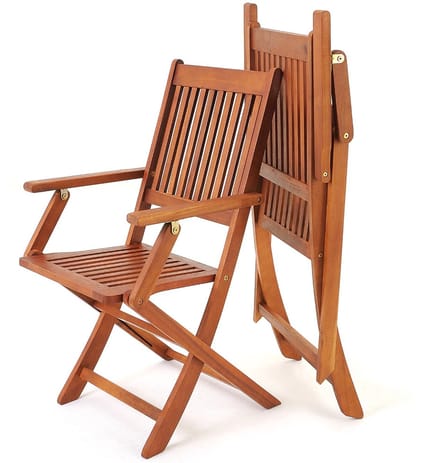 Casaria Set van 2 Klapstoelen – Inklapbaar – max. 100 kg – 51 x 51 x 92 cm – Bruin