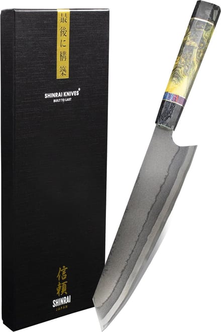 Shinrai Japan - Japans Koksmes 23 cm - Koksmes - Mes - Special 7 Layer Edition - Met Luxe Geschenkdoos