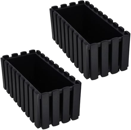 Rustieke Balkonbak - Antraciet - 40cm - Set van 2