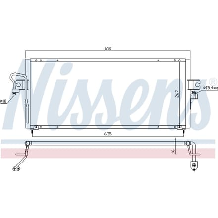 Condensator, airconditioning NISSENS 94494