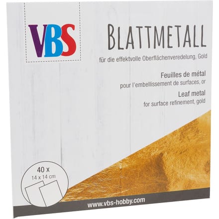 VBS Metaalblad, 40 vellen - Goudkleurig