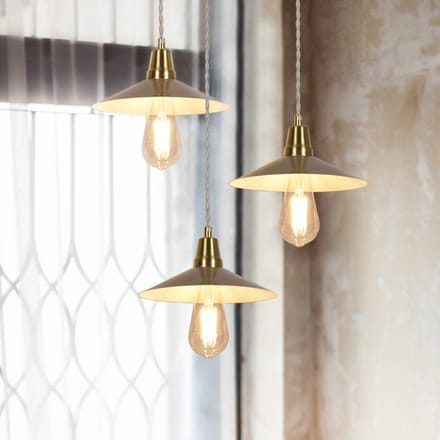 COREP Hanglamp Claudette, crèmekleurig, Ø 22 cm, metaal